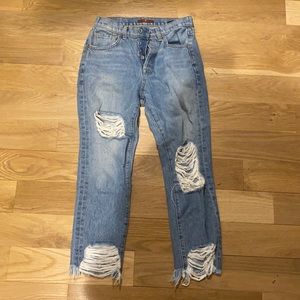 7 for all mankind ripped boyfriend jeans
